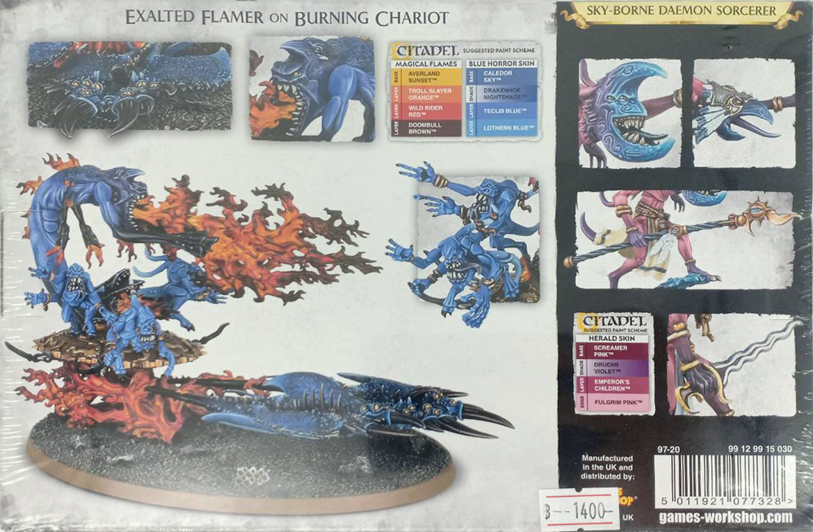 WARHAMMER AOS Disciples of Tzeentch: Fateskimmer, Herald of Tzeentch on Burning Chariot-1585552081.jpg