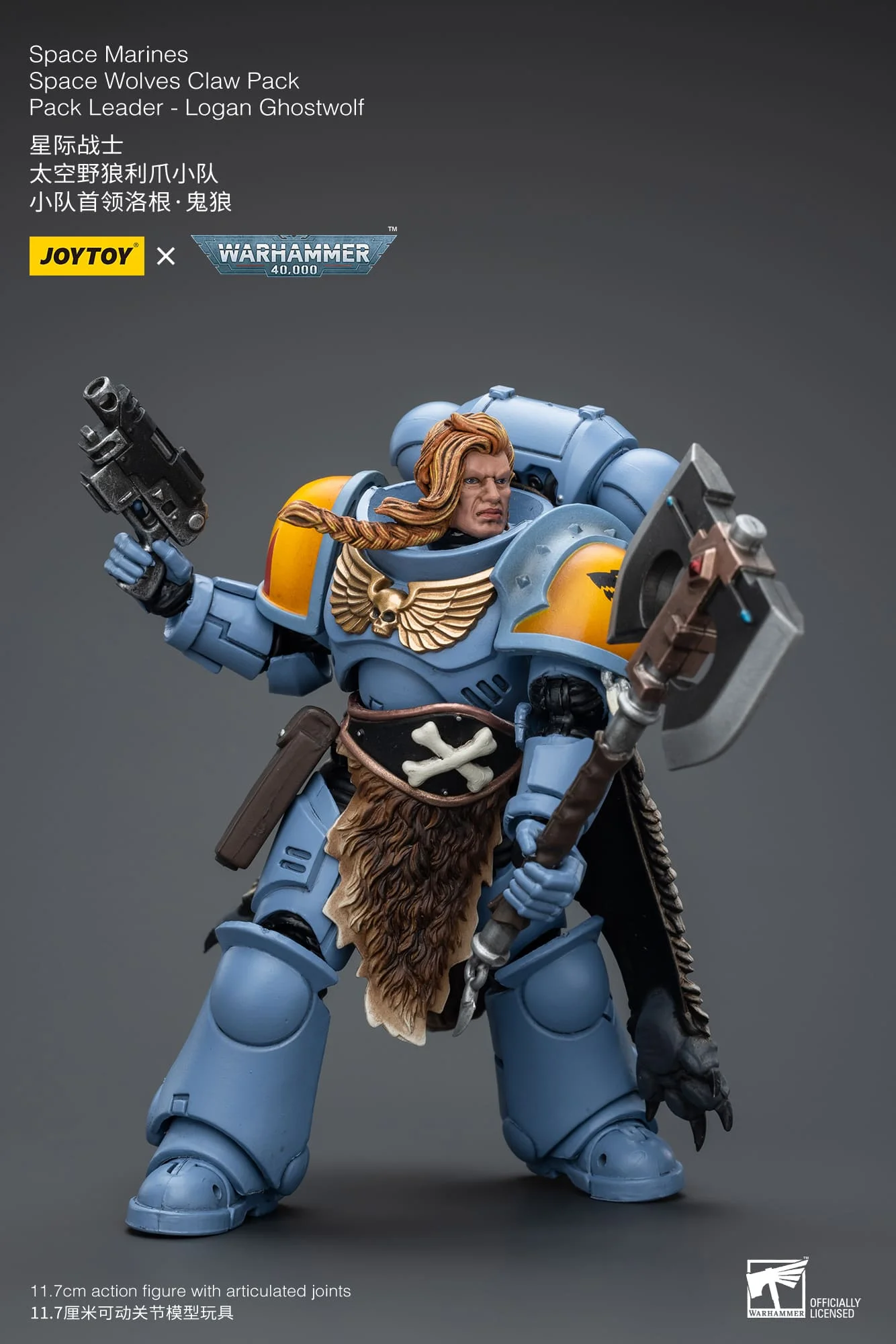 (JOYTOY) Space Wolves Claw Pack Pack Leader - Logan Ghostwolf JT2702-1717844007-PEqwe.webp