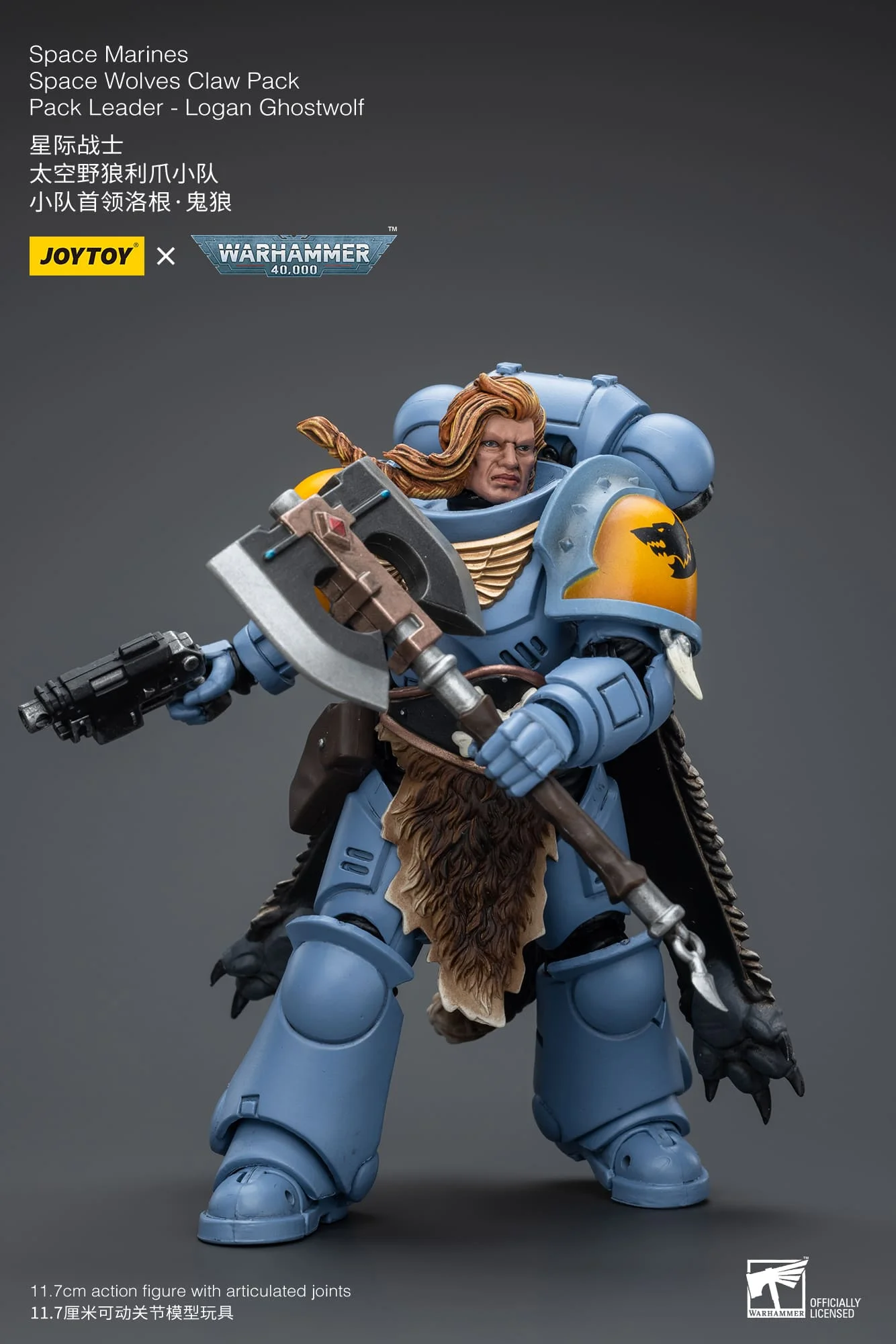 (JOYTOY) Space Wolves Claw Pack Pack Leader - Logan Ghostwolf JT2702-1717844008-kFpis.webp